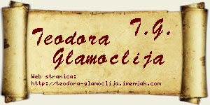 Teodora Glamočlija vizit kartica
